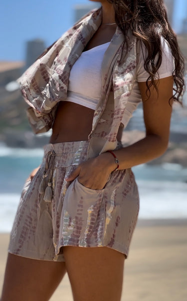 Conjunto short y blusa tie dye